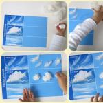Объемные аппликации из бумаги Как сделать объемное облако из бумаги
